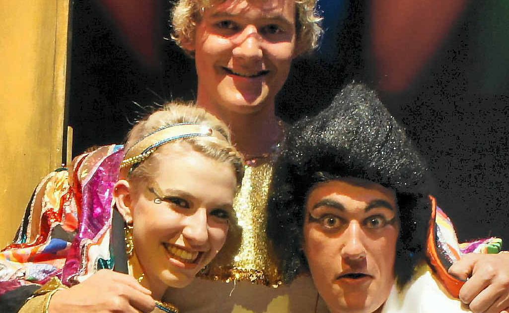 Charlotte Clark and Joel Briggs with one of the Josephs, Andrew Pickering.